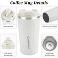 thumbnail image 3 of Coffee Mug 17oz, BKSDUEH Coffee Travel Mug Spill Proof with Leakproof Lid Vacuum Stainless Steel Thermos Coffee Tumblers, Reusable Coffee Cup for Men and Women for Hot & Cold Drinks, 3 of 7