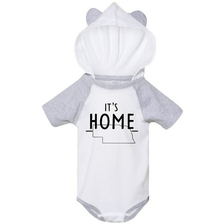 

Inktastic It s Home- State of Nebraska Outline Gift Baby Boy or Baby Girl Bodysuit