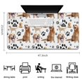 thumbnail image 5 of Long Mouse Pads for Desk,Golden Retriever Desk Mats on Top Of Desks, Desk Mouse Pad Extra Large with 3mm Non-Slip Base and Stitched Edge for Gaming,Office,Work,Home 47.3"x23.6", 5 of 6
