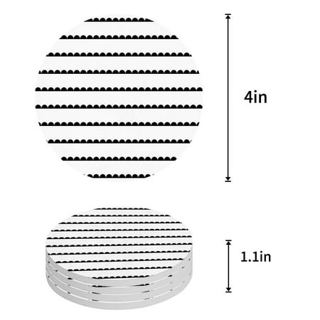 

ZHANZZK Wolf Set of 6 Round Coaster for Drinks Absorbent Ceramic Stone Coasters Cup Mat with Cork Base for Home Kitchen Room Coffee Table Bar Decor