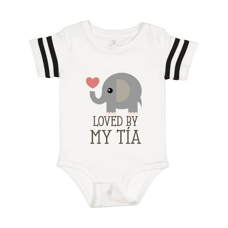 

Inktastic Tia Loves Me Baby Elephant Gift Baby Boy or Baby Girl Bodysuit