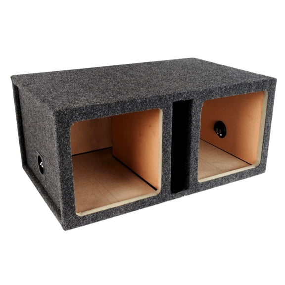 15" Dual Subwoofer Box - Kicker Subwoofer Box - Vented - USA-Made - 1" MDF - Carpet