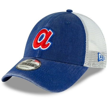 New Era Adjustable Hat Cap - Atlanta Braves New Era 1985 Cooperstown Collection Trucker 9FORTY Adjustable Snapback Hat - Royal - OSFA