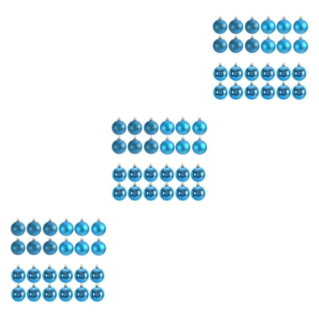 Transemion 24pieces Effective Decoration Balls Easy To Christmas Essentials Durable lake blue 3Set
