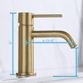 Adorer Brushed Gold Bathroom Faucet, Single Handle Brass Sink Faucet ...