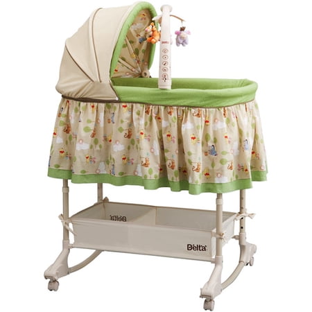 Disney - Happy Day Pooh Bassinet with Adjustable Height