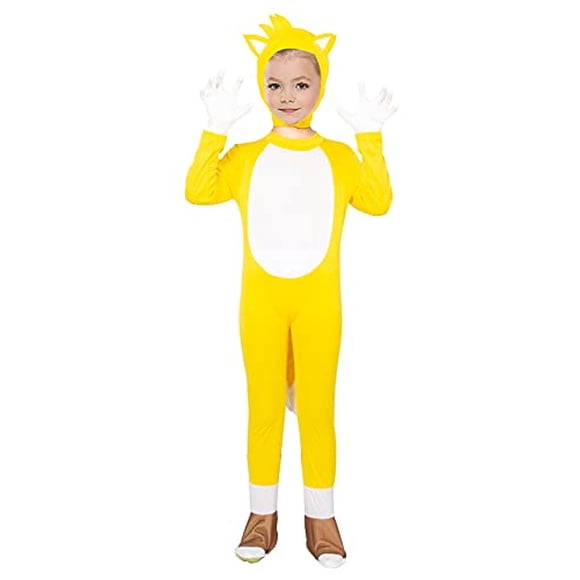 Disfraz de Sonic de Cosplay de dibujos animados para niños y niñas, mono completo de disfr Yakogy Yakogy