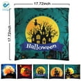thumbnail image 6 of Deago Happy Halloween Throw Pillow Covers Pumpkin Bat Witch Castle Cushion Case Home Party Decoration (2PCS, 18"x18"), 6 of 11