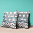 thumbnail image 2 of Amrita Sen Designs  18 x 18 in. Lotus Broadcloth Indoor & Outdoor Blown & Closed Pillow - Mint, Grey & Orange, 2 of 5