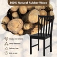 thumbnail image 5 of Giantex Wooden Dining Chairs Set of 2, Dinette Furniture Set w/Slatted Tilted Backrest, Kitchen Chairs , Black, 5 of 8