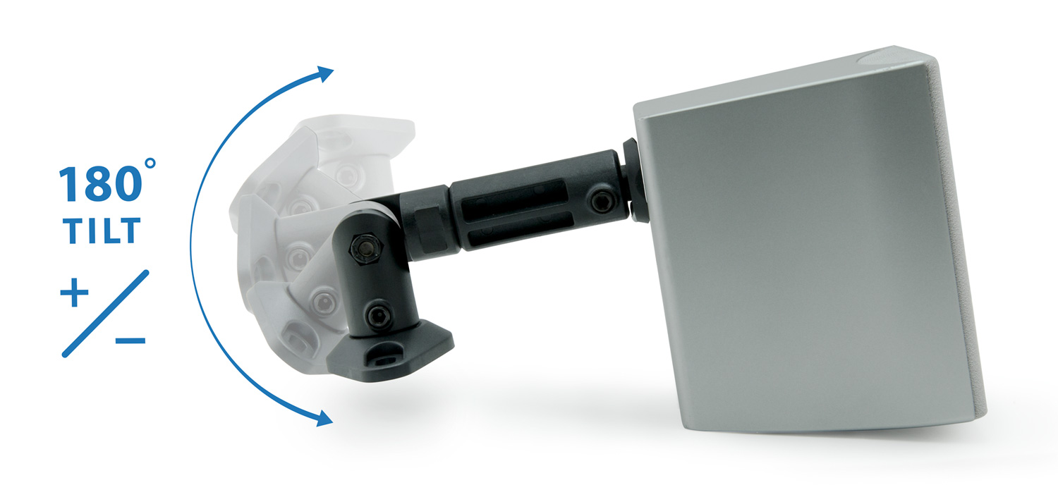 Mount-It! Universal Audio Surround Sound Satellite Speaker Wall or Ceiling Mount Brackets, 2 Pieces - image 4 of 5
