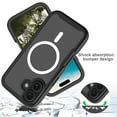 thumbnail image 3 of Magnetic for iPhone 16 Pro Case, [Compatible with MagSafe] [Built-in Screen Protector] Dustproof Full Body Shockproof Transparent Phone Case Cover for iPhone 16 Pro - Black, 3 of 5