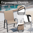 thumbnail image 5 of ELPOSUN Patio Dining Chairs Set of 2, Outdoor Textilene Dining Chairs with High Back, Patio Furniture Chairs with Armrest, Metal Frame for Lawn Garden Backyard Deck, Brown, 5 of 5