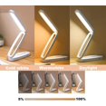 thumbnail image 2 of Lampe de Bureau LED Pliable - Portable et Rechargeable, 3 Niveaux de Luminosité, Dimmable, Lampe de Lecture Ophtalmique, 2 of 5