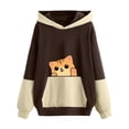 thumbnail image 1 of Sudadera Para Mujer Cuello Redondo Sudaderas Con Capucha de Gran Tamaño Sudadera Otoño Invierno Suéter Fondo Lindo Estampado de Mascotas Tamaño Grande Suéter Suelto Colorblock Odeerbi ODB138233, 1 of 5