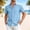 Blue, variant on COSFO Summer Mens Casual Button Down Shirts Striped Short Sleeve Shirt Vacation Beach Classic Fit Collared Mens Shirts 2xl
