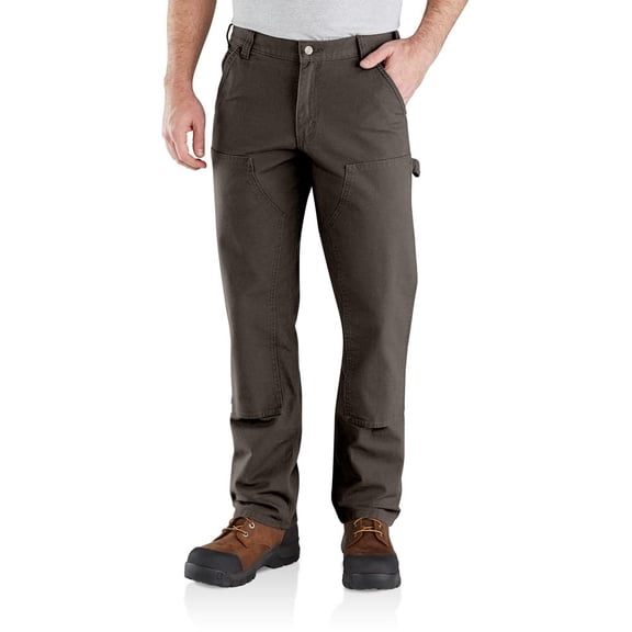 Carhartt Men's Relaxed Straight Rugged Flex Duck Double-Front Utility Pants Dark Coffee, W46 x L32