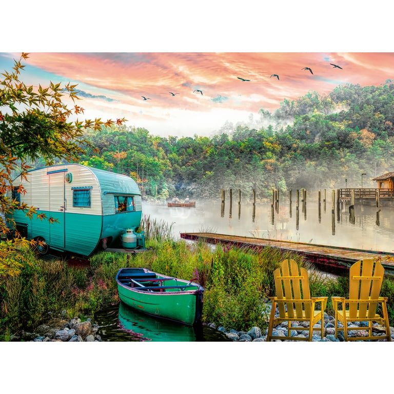 Ravensburger Great Outdoors Puzzle Series - Lakeside Camping, 300