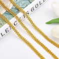 thumbnail image 3 of 14 Yards Metallic Braid Lace Trim Flower Pattern Gold Centipede Lace Ribbon Decorated Gimp Trim for Wedding Bridal Costume or Jewelry Crafts and Sewing 1/4 inch(8mm) x1.3mm, 3 of 9