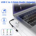 thumbnail image 2 of Adaptador USB C a conector para auriculares de 3,5 mm, paquete de 2 unidades SherAF, 2 of 7