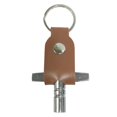 thumbnail image 3 of Llavero de piel sintética con hebilla de metal macizo portátil para bateristas principiantesMarrón oscuroXL, 3 of 5