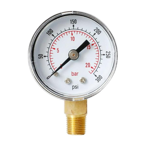Manómetro de Vacío de Utilidad para Compresor de Aire, Agua, Aceite, Gas 0-300PSI