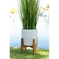 thumbnail image 4 of Flora Bunda CS4547E-WH 50 in. Onion Grass in 10 in. Cathdral Ceramic on Stand, White, 4 of 5