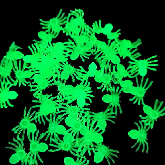 Clearance Halloween Decor Under $2 10PCS Simulation Halloween Decoration Plastic Black Spide Luminous Realistic Scary Spide Prank Halloween House Decoration Halloween Party,1PC