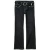 Faded Glory Fg Black Belted Emb Jeans