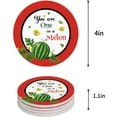 thumbnail image 1 of POGLIP Summer Fruit Watermelon Seeds Red Set of 4 Round Coaster for Drinks, Absorbent Ceramic Stone Coasters Cup Mat with Cork Base for Home Kitchen Room Coffee Table Bar Decor, 1 of 5