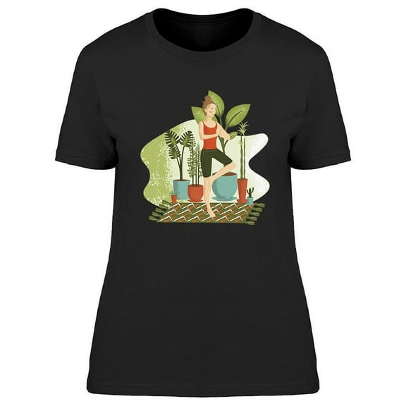 Girl Practicing Yoga T-Shirt Women -Image by Shutterstock, Female Small