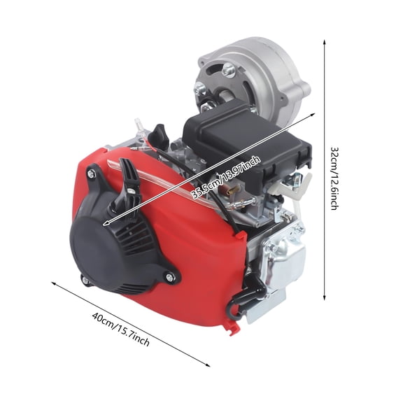 Engine Motor Kit, 4-Stroke 53CC Gas Engine Motor Kit, Chain Drive Bicycle Engine Kit, 1.5KW 6800 RPM, with TCI Ignition, Air Cooled, for Bike Conversion, DIY Project, Complete Set