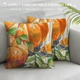 thumbnail image 3 of Qinduosi  Fall Y'all Autumn Thanksgiving Day Watercolor Orange Pumpkins Green Leaves Decorative Throw Pillow Cover Case Home Living Room Bed Sofa Car Square  White, 3 of 5