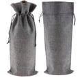 thumbnail image 3 of Spptty Wine Cover, 12pcs Simple Linen Fabric Wine Bag with Drawstring Champagne Decorative Cover, Wine Drawstring Bag, 3 of 8