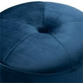 thumbnail image 6 of Bowery Hill Modern Upholstered Velvet Ottoman in Navy Blue and Gold, 6 of 6