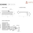 thumbnail image 4 of Solid French Double Doors 72 x 80 inches Frosted Glass | Lucia 2552 Chocolate Ash | Wood Solid Panel Frame Trims | Closet Bedroom Sturdy Doors, 4 of 6