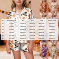 thumbnail image 4 of CAUYDY Halloween Pajamas Kids Girls Pajamas 2-Piece Pjs Set Kids Short Sleeved and Shorts Jammies Casual Wear Girls' Sleepwear Lounge Clothes White Sizes 12-13 Years, 4 of 7