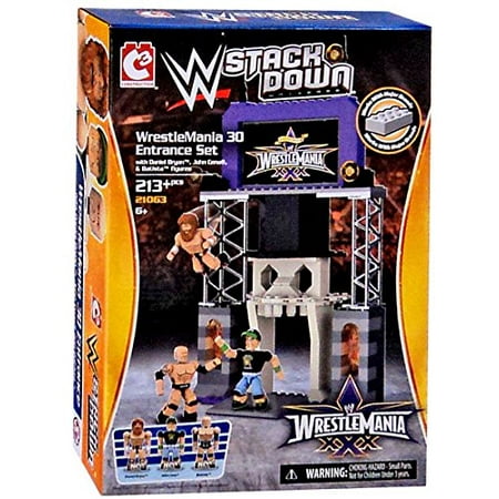 WWE Wrestling C3 Construction StackDown Playset WrestleMania 30 Entrance [with Daniel Bryan, John Cena & Batista Figures].., By WWE Stack Down Universe Building Toy Sets Ship from