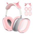 thumbnail image 1 of Funda para 3 en 1 Silicona Transparente Con Orejas Elfo Airpods Max () Rosa, 1 of 9