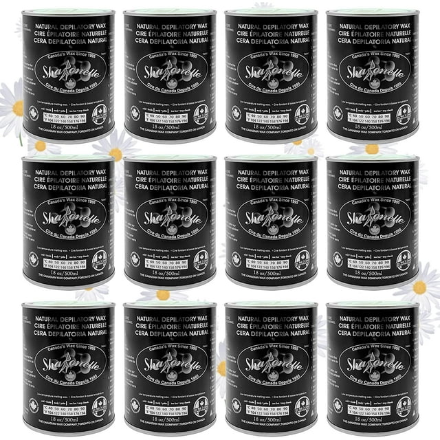 Sharonelle Soft Wax All Purpose Natural Depilatory Canned Wax (12 pcs, Azulene)