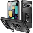 thumbnail image 1 of KOMI pour Google Pixel 8 Pro Étui avec Protecteur d'Écran, Béquille Anneau Réglable à 360° Intégrée, Protection Militaire Blindée Antichoc - Noir, 1 of 5