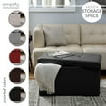 thumbnail image 6 of Simplify Faux Leather Double Folding Storage Ottoman in Black, 6 of 9