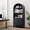 Black, variant on Arched Storage Bookcase, Modern Arch Bookshelf, Arch Cabinet Solution, 5-Tier Adjustable Shelving, 15.4"D x 30.8"W x 71.3"H