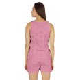 thumbnail image 4 of Bimba Solid Schiffli Top And Short Nightwear Set For Womens Casual 2pcs Sexy Lounge Sleepwear, 4 of 7
