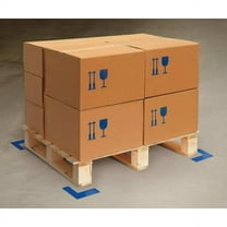 Mighty Line Floor Tape,Blue,2 inx6 in,L,PK100 ANGLEB