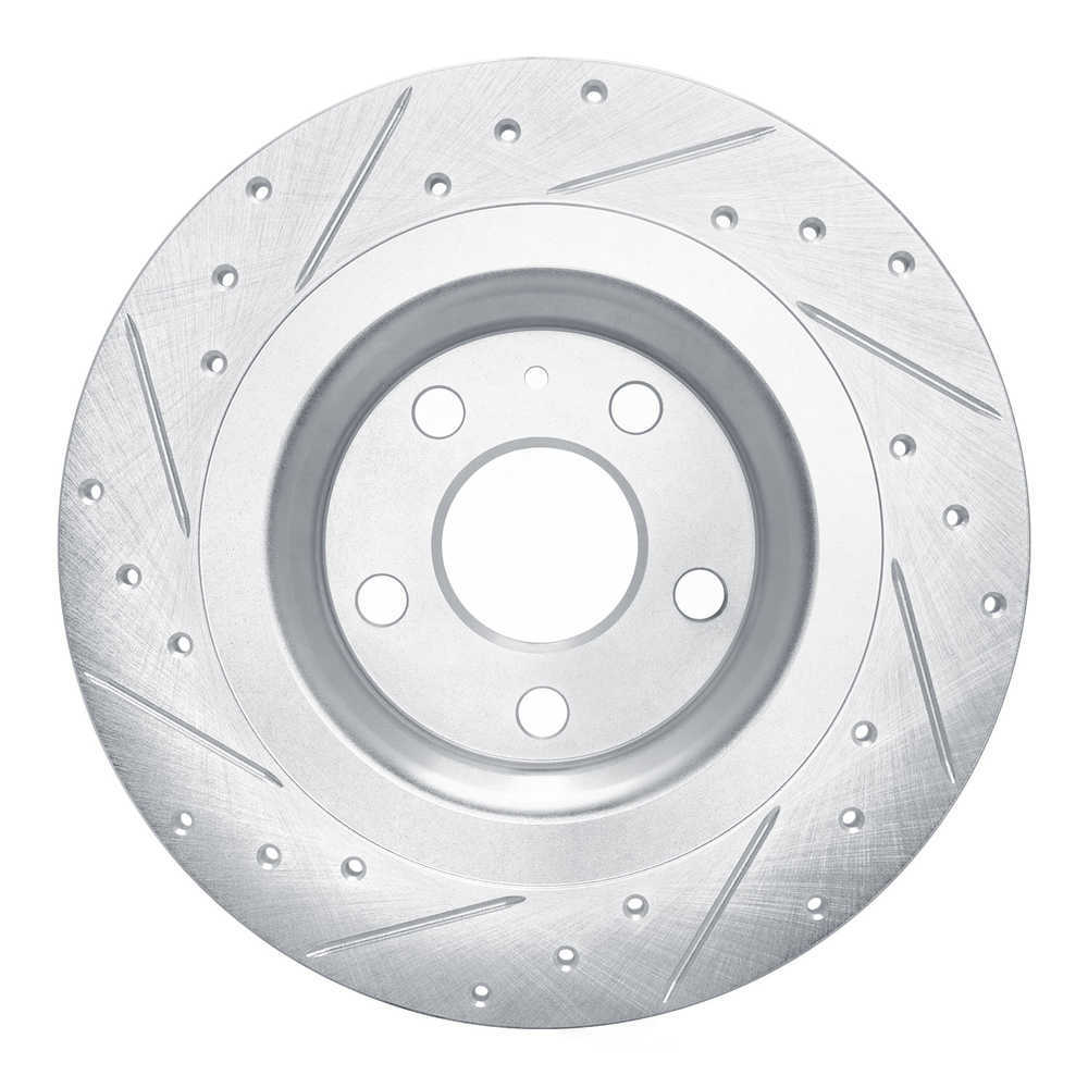 Dynamic Friction Company 631-27061R DFC Brake Rotor - Drilled And Slotted - Silver