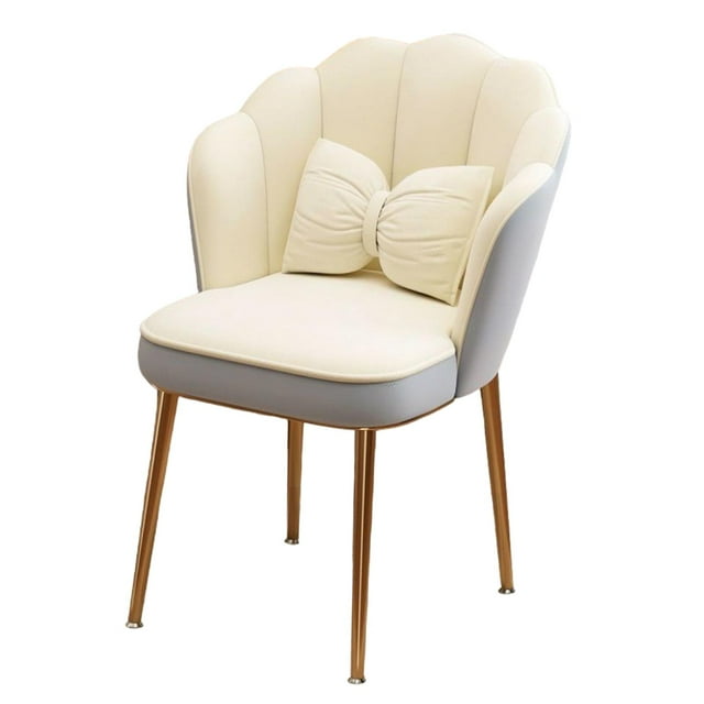 Silla de tocador elegante, suave y moderna, silla de maquillaje para cafetería, dormitorio, vestidor Gris Beige