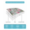 thumbnail image 4 of Quilts Queen Size Bedding Set, Vintage Spring Floral Reversible Summer Quilt 3 Pieces, Botanical Summer Pink Green Lightweight Bedspreads Coverlets with 2 Pillow Shams for All Seasons, 4 of 5