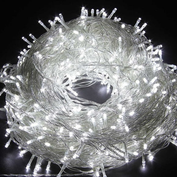 SHTUUYINGG Guirlandes Lumineuses 30M 300LED Basse Pression Étanche Lumière Extérieure, Bar de Noël avec Décoration de Mariage, Blanc