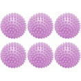 thumbnail image 1 of Lot de 6 Boules de Lavage pour Lessive, Boules pour Vêtements Secs Réutilisables, Boules pour Sécheuse Moelleuses et Antistatiques, Assouplissant Anti-Emmêlement pour Machine à Laver (Violet), 1 of 8